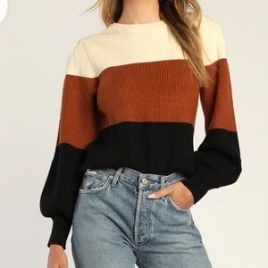 Lulus color block sweater